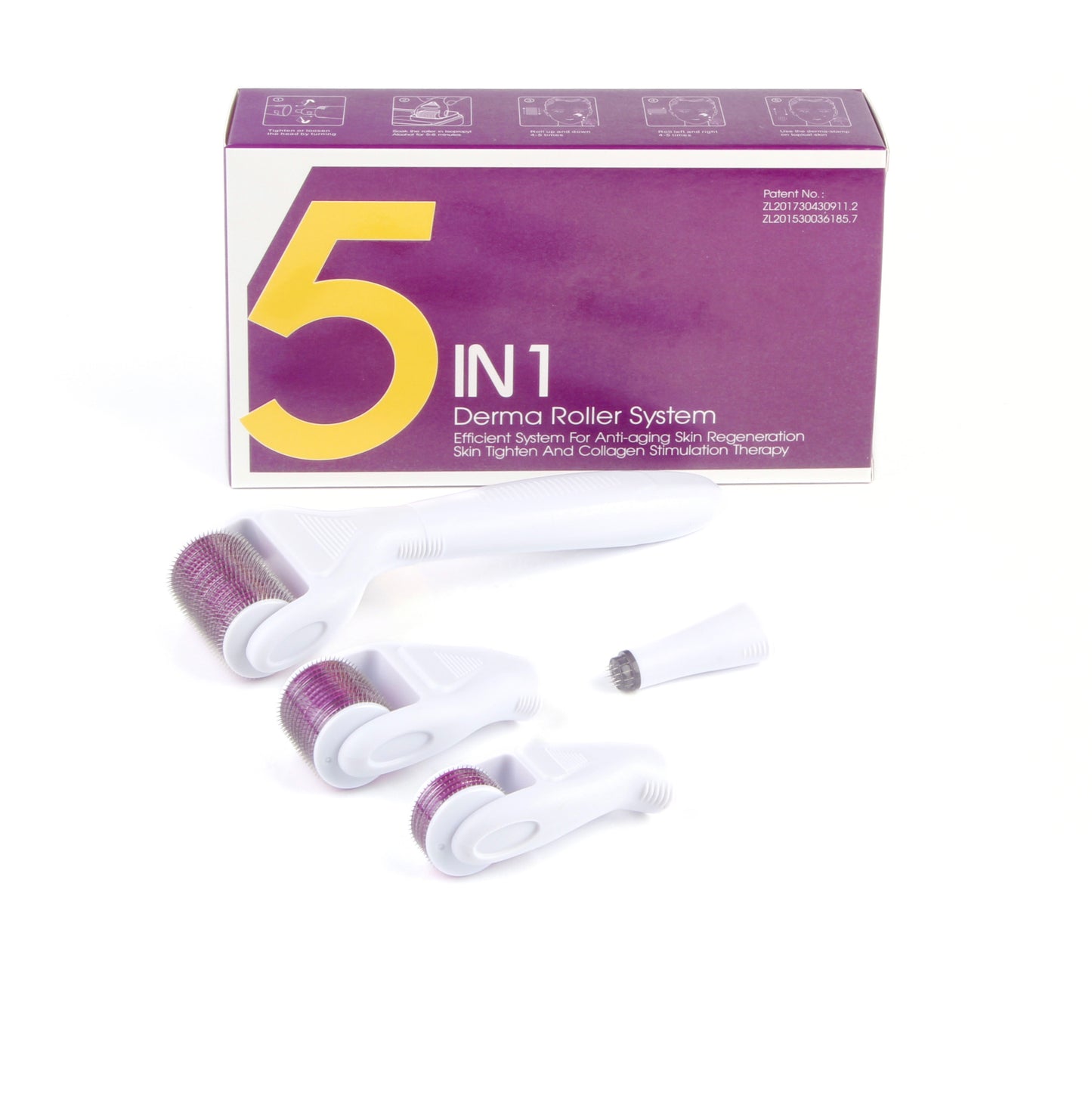 Derma roller 5 in 1 for skin and hair