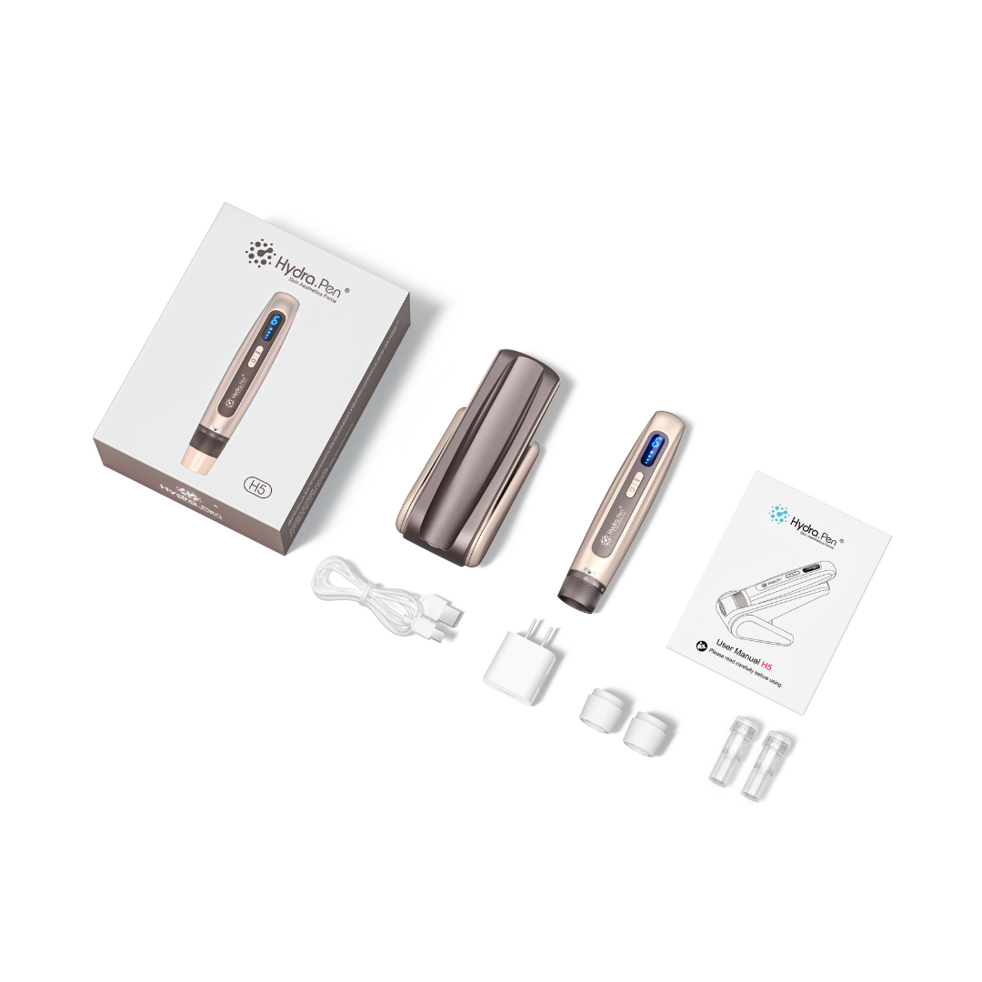 Dr. Pen Hydra H5 Microneedling BB Glow Pen – Microcurrent & Serum Infusion for Professional & Home Use
