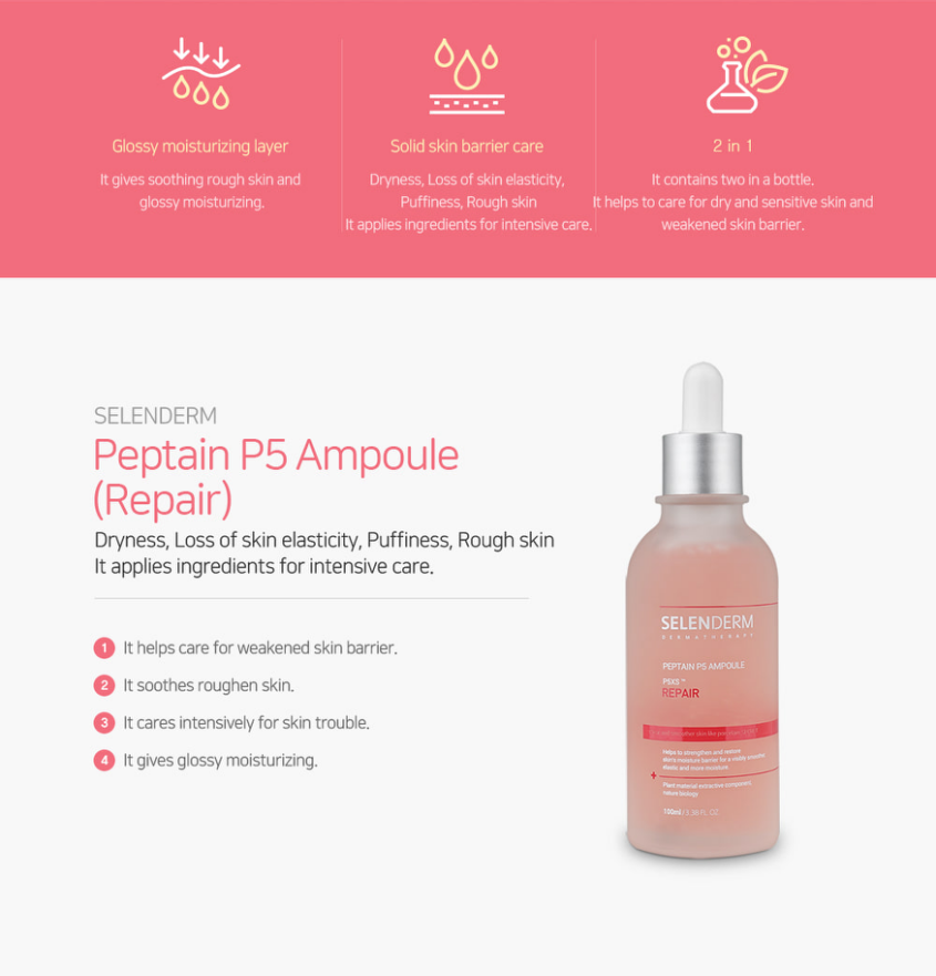 SELENDERM Peptain P5 Infusion Ampoule 100ml – Repair & Firming