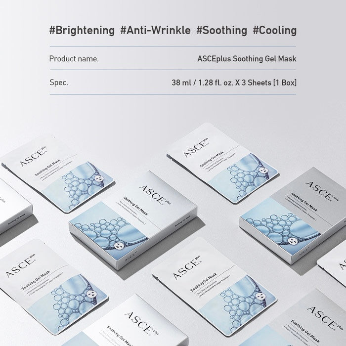 ASCE+ Soothing Gel Mask – Cooling Rose Exosome Sheet Mask (3 pcs)