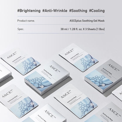 ASCE+ Soothing Gel Mask – Cooling Rose Exosome Sheet Mask (3 pcs)