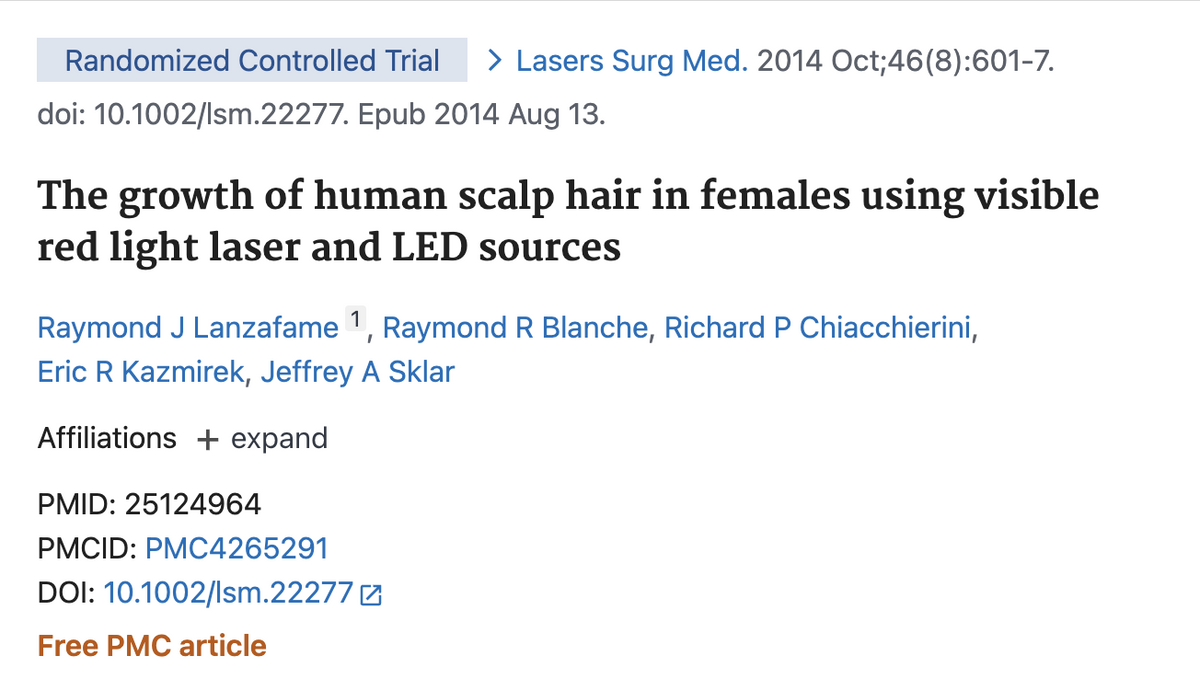 PubMed heading for a randomized trial of visible red light laser and LED sources in women
