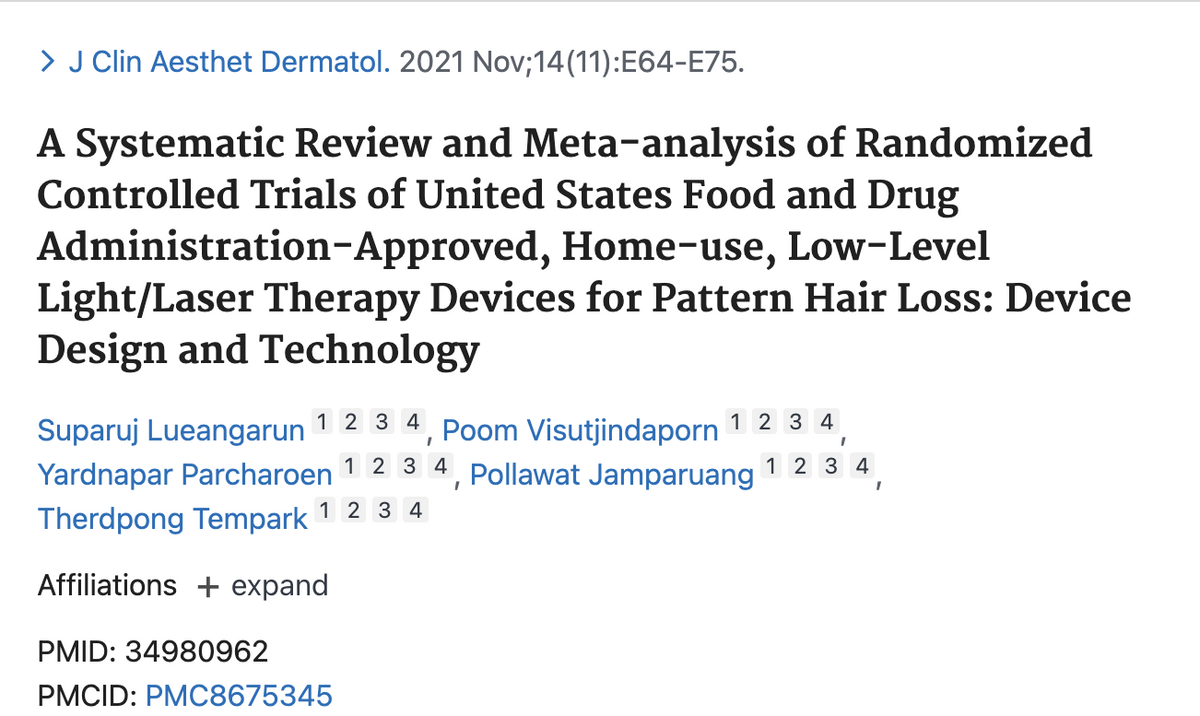 PubMed heading for a 2021 review of home-use low-level light and laser therapy devices
